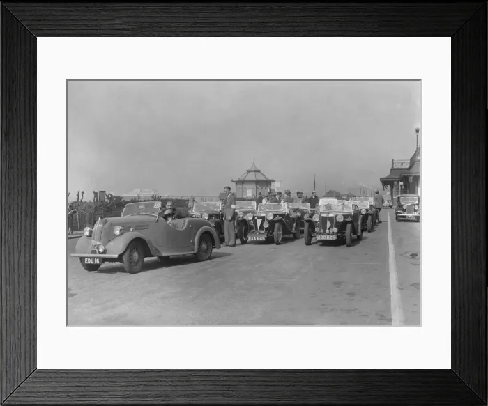 Framed Print : Standard Flying 8 of JB Murrell at the RAC Rally, Madeira Drive, Brighton, 1939. Artist Framed Print : Standard Flying 8 of JB Murrell at the RAC Rally, Madeira Drive, Brighton, 1939. Artist