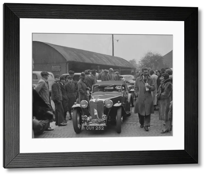 Framed Print : MG TA of HA Mecrow at the RAC Rally, 1939. Artist: Bill Brunell Framed Print : MG TA of HA Mecrow at the RAC Rally, 1939. Artist: Bill Brunell
