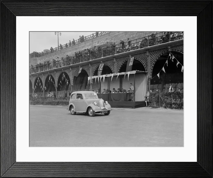 Framed Print : Standard Flying 8 of J Yates at the RAC Rally, Madeira Drive, Brighton, 1939. Artist: Bill Brunell Framed Print : Standard Flying 8 of J Yates at the RAC Rally, Madeira Drive, Brighton, 1939. Artist: Bill Brunell
