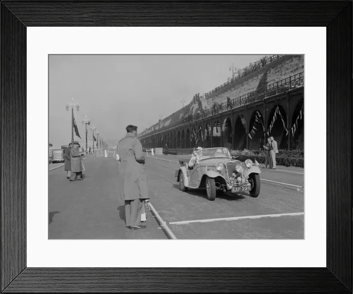 Framed Print : Singer Nine sports of CE Cole at the RAC Rally, Madeira Drive, Brighton, 1939. Artist: Bill Brunell Framed Print : Singer Nine sports of CE Cole at the RAC Rally, Madeira Drive, Brighton, 1939. Artist: Bill Brunell