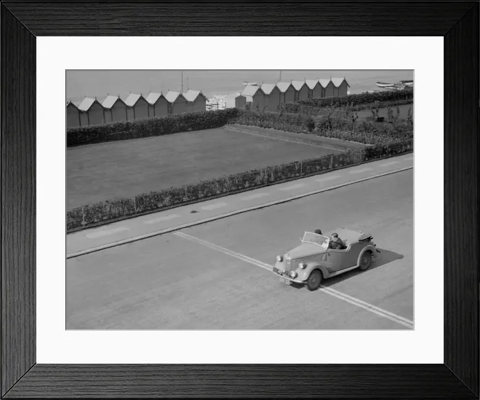 Framed Print : Ford Prefect tourer of JW Whalley competing in the RAC Rally, Madeira Drive, Brighton, 1939 Framed Print : Ford Prefect tourer of JW Whalley competing in the RAC Rally, Madeira Drive, Brighton, 1939