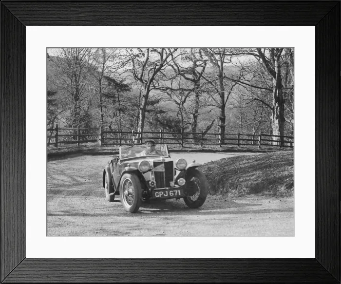 Framed Print : MG TA of FW Ellis competing in the RAC Rally, 1939. Artist: Bill Brunell Framed Print : MG TA of FW Ellis competing in the RAC Rally, 1939. Artist: Bill Brunell
