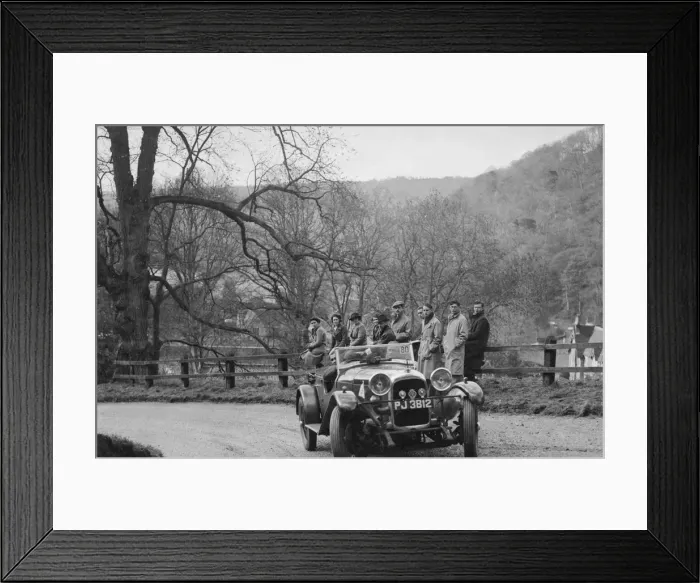 Framed Print : Lagonda 4-seat tourer of CE Littler competing in the RAC Rally, 1939. Artist: Bill Brunell Framed Print : Lagonda 4-seat tourer of CE Littler competing in the RAC Rally, 1939. Artist: Bill Brunell