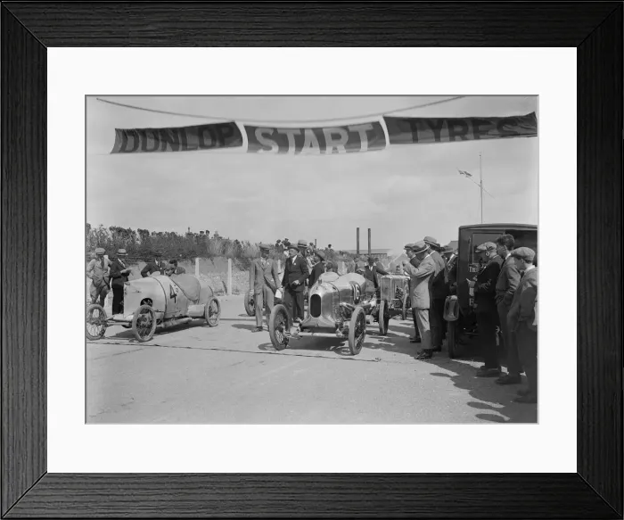Framed Print : GN Silver Gnat of GL Hawkins and a Wolseley at the Southsea Speed Carnival, Hampshire Framed Print : GN Silver Gnat of GL Hawkins and a Wolseley at the Southsea Speed Carnival, Hampshire