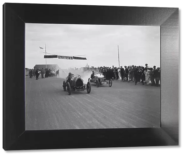 Bugatti of Leon Cushman racing at the Southsea Speed Carnival, Hampshire. 1922. Artist