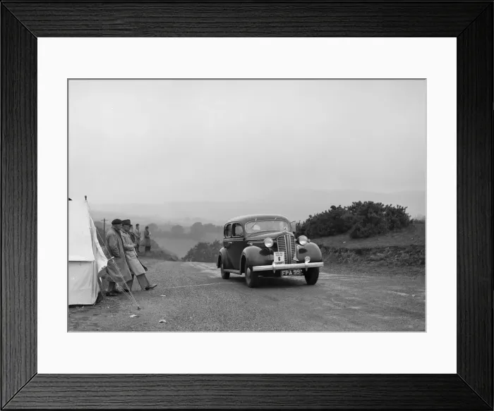 Framed Print : Dodge saloon of AT Morse competing in the South Wales Auto Club Welsh Rally, 1937 Artist Framed Print : Dodge saloon of AT Morse competing in the South Wales Auto Club Welsh Rally, 1937 Artist