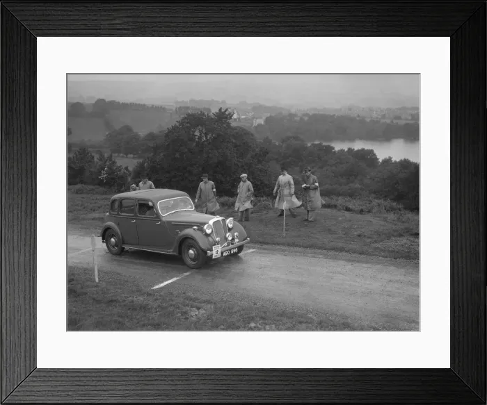 Framed Print : Rover saloon of DB Morgan competing in the South Wales Auto Club Welsh Rally, 1937 Artist Framed Print : Rover saloon of DB Morgan competing in the South Wales Auto Club Welsh Rally, 1937 Artist