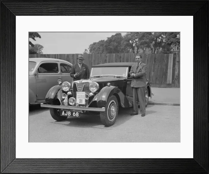 Framed Print : MG SA of AC Hess at the South Wales Auto Club Welsh Rally, 1937 Artist: Bill Brunell Framed Print : MG SA of AC Hess at the South Wales Auto Club Welsh Rally, 1937 Artist: Bill Brunell