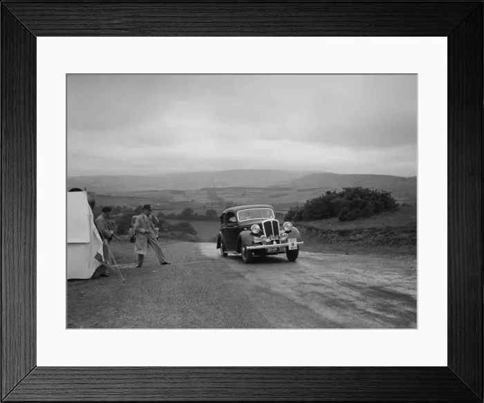 Framed Print : Standard saloon of Mrs SH Richards competing in the South Wales Auto Club Welsh Rally Framed Print : Standard saloon of Mrs SH Richards competing in the South Wales Auto Club Welsh Rally