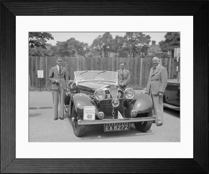 Framed Print : Jensen open 4-seater of Ken Crawford at the South Wales Auto Club Welsh Rally, 1937 Artist Framed Print : Jensen open 4-seater of Ken Crawford at the South Wales Auto Club Welsh Rally, 1937 Artist