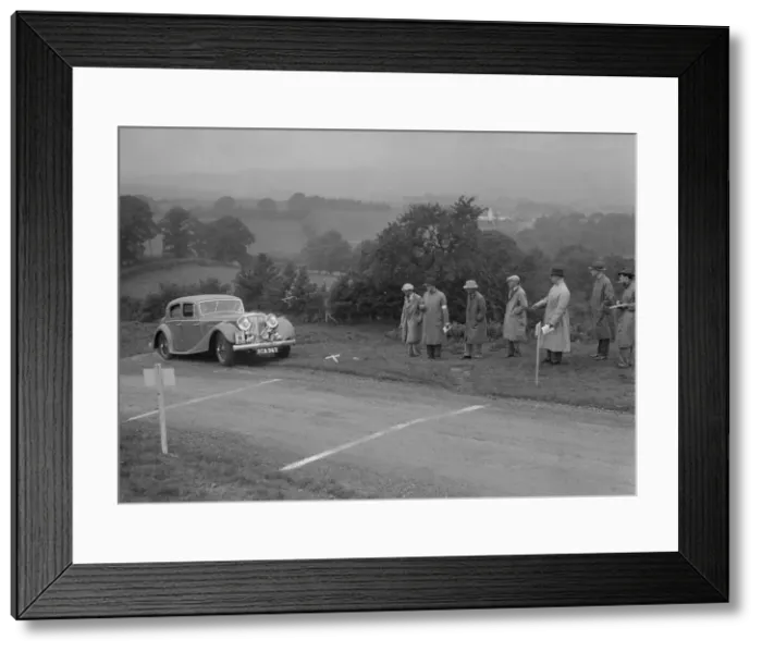 Framed Print : Jaguar SS saloon of BA Hickman competing in the South Wales Auto Club Welsh Rally