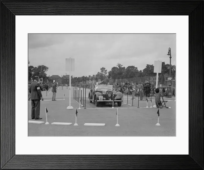 Framed Print : Jensen open 4-seater of Ken Crawford competing in the South Wales Auto Club Welsh Rally Framed Print : Jensen open 4-seater of Ken Crawford competing in the South Wales Auto Club Welsh Rally