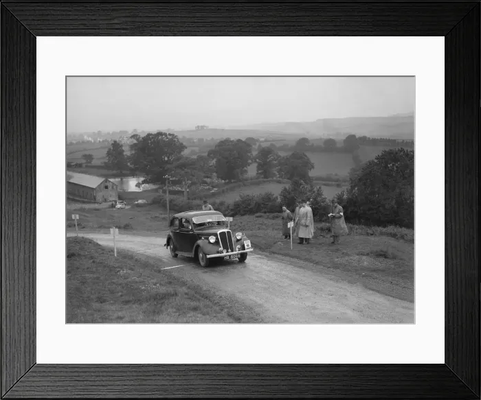 Framed Print : Standard 12 saloon of Miss I Webber competing in the South Wales Auto Club Welsh Rally Framed Print : Standard 12 saloon of Miss I Webber competing in the South Wales Auto Club Welsh Rally