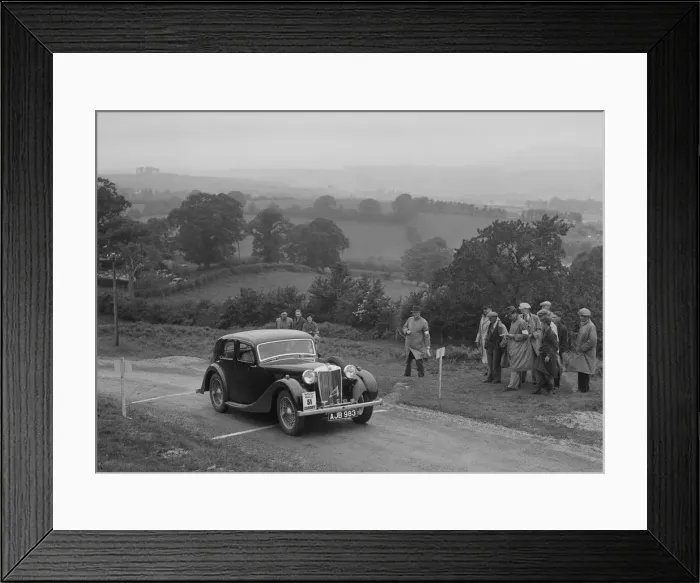 Framed Print : MG VA of RK Wellsteed competing in the South Wales Auto Club Welsh Rally, 1937 Artist: Bill Brunell