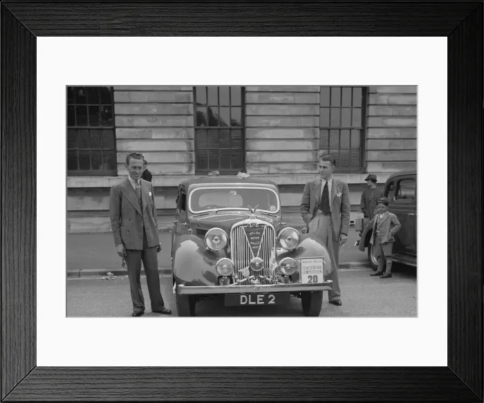 Framed Print : Rover 4-door saloon of FD Cooper at the South Wales Auto Club Welsh Rally, 1937 Artist Framed Print : Rover 4-door saloon of FD Cooper at the South Wales Auto Club Welsh Rally, 1937 Artist