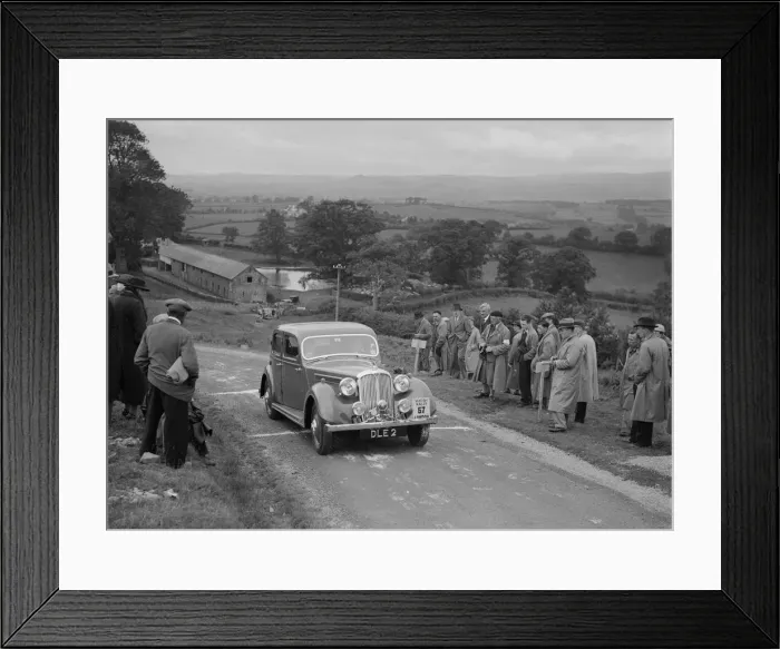 Framed Print : Rover 4-door saloon of FD Cooper competing in the South Wales Auto Club Welsh Rally Framed Print : Rover 4-door saloon of FD Cooper competing in the South Wales Auto Club Welsh Rally