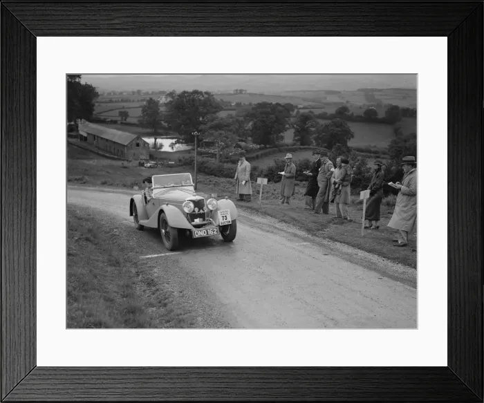 Framed Print : Riley Sprite 2-seater of Mrs TB Hague competing in the South Wales Auto Club Welsh Rally Framed Print : Riley Sprite 2-seater of Mrs TB Hague competing in the South Wales Auto Club Welsh Rally