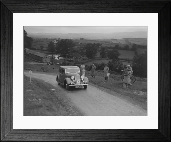 Framed Print : Austin 10 saloon of WS Sewell competing in the South Wales Auto Club Welsh Rally Framed Print : Austin 10 saloon of WS Sewell competing in the South Wales Auto Club Welsh Rally
