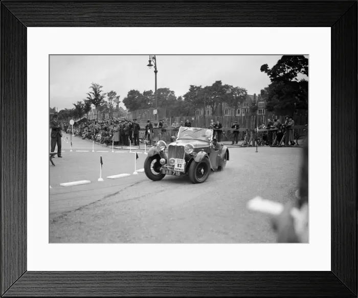 Framed Print : Singer B37 1. 5 litre sports of FS Barnes competing in the South Wales Auto Club Welsh Rally Framed Print : Singer B37 1. 5 litre sports of FS Barnes competing in the South Wales Auto Club Welsh Rally