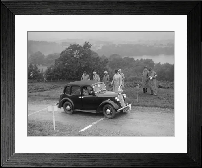 Framed Print : Austin Cambridge saloon of T Norton competing in the South Wales Auto Club Welsh Rally Framed Print : Austin Cambridge saloon of T Norton competing in the South Wales Auto Club Welsh Rally