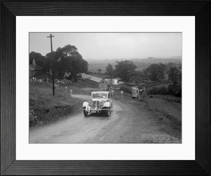 Framed Print : BSA saloon of RS Bevan competing in the South Wales Auto Club Welsh Rally, 1937 Artist Framed Print : BSA saloon of RS Bevan competing in the South Wales Auto Club Welsh Rally, 1937 Artist