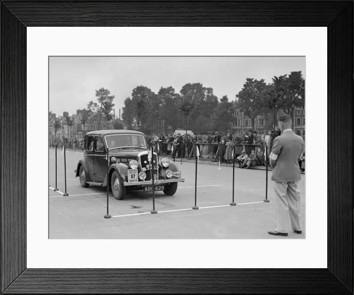 Framed Print : Morris saloon of RK Wellsteed competing in the South Wales Auto Club Welsh Rally Framed Print : Morris saloon of RK Wellsteed competing in the South Wales Auto Club Welsh Rally