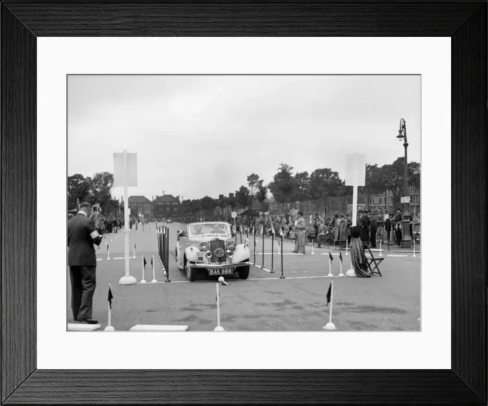 Framed Print : Talbot 10 drophead coupe of RM Proctor competing in the South Wales Auto Club Welsh Rally