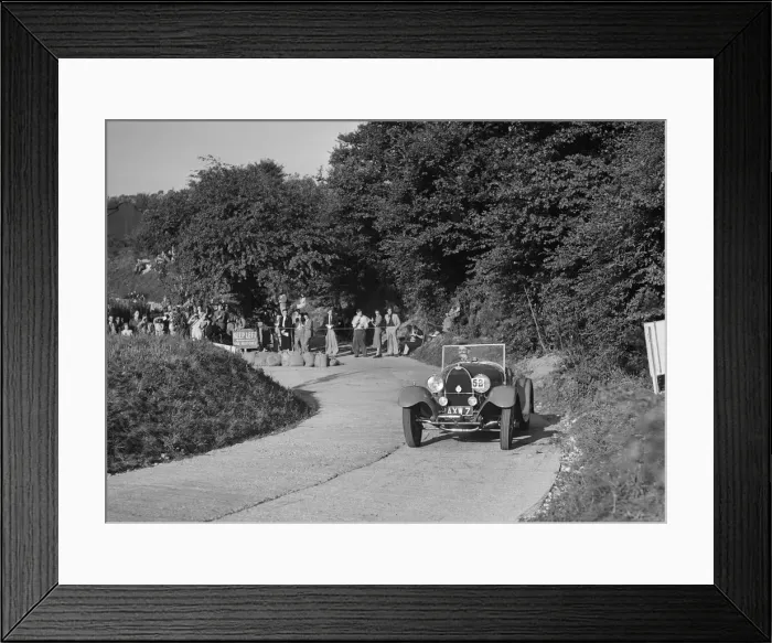 Framed Print : Bugatti Type 43 of GM Crozier competing in the VSCC Croydon Speed Trials, 1937. Artist Framed Print : Bugatti Type 43 of GM Crozier competing in the VSCC Croydon Speed Trials, 1937. Artist