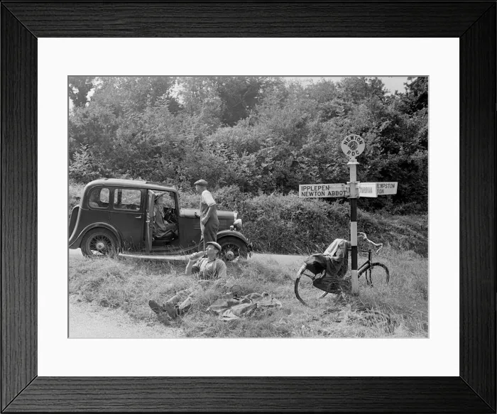 Framed Print : Standard Twelve 4-door saloon, Ipplepen, Devon, 1930s. Artist: Bill Brunell Framed Print : Standard Twelve 4-door saloon, Ipplepen, Devon, 1930s. Artist: Bill Brunell