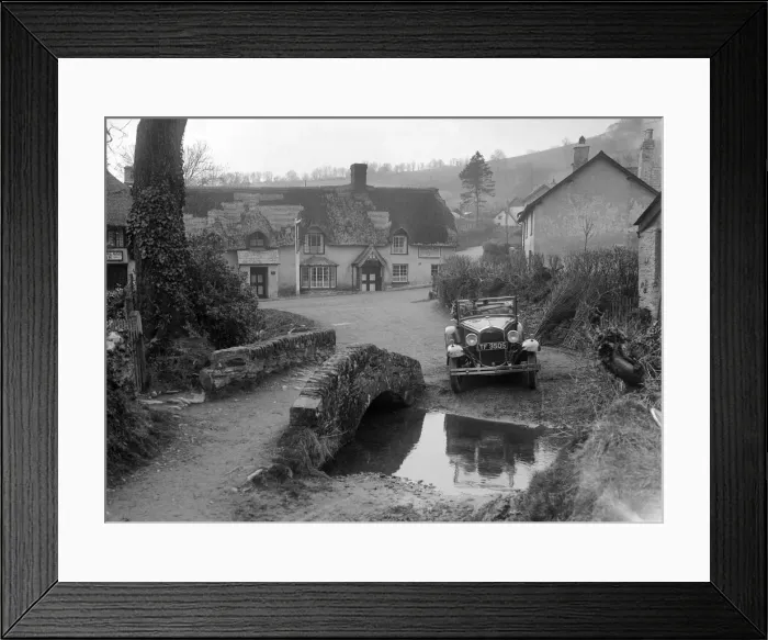 Framed Print : Kitty Brunell driving a Ford Model A 2-seater, Winsford, Somerset, 1930s. Artist: Bill Brunell Framed Print : Kitty Brunell driving a Ford Model A 2-seater, Winsford, Somerset, 1930s. Artist: Bill Brunell
