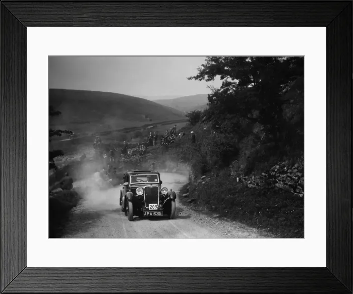 Framed Print : Singer of LA Sandford competing in the MCC Edinburgh Trial, West Stonesdale, Yorkshire Dales, 1933 Framed Print : Singer of LA Sandford competing in the MCC Edinburgh Trial, West Stonesdale, Yorkshire Dales, 1933