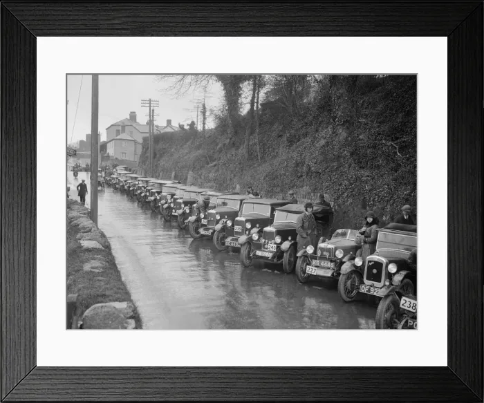 Framed Print : Cars parked at the MCC Lands End Trial, Launceston, Cornwall, 1930. Artist: Bill Brunell Framed Print : Cars parked at the MCC Lands End Trial, Launceston, Cornwall, 1930. Artist: Bill Brunell