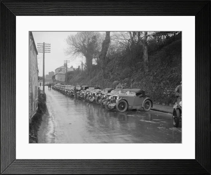 Framed Print : Cars parked at the MCC Lands End Trial, Launceston, Cornwall, 1930. Artist: Bill Brunell Framed Print : Cars parked at the MCC Lands End Trial, Launceston, Cornwall, 1930. Artist: Bill Brunell
