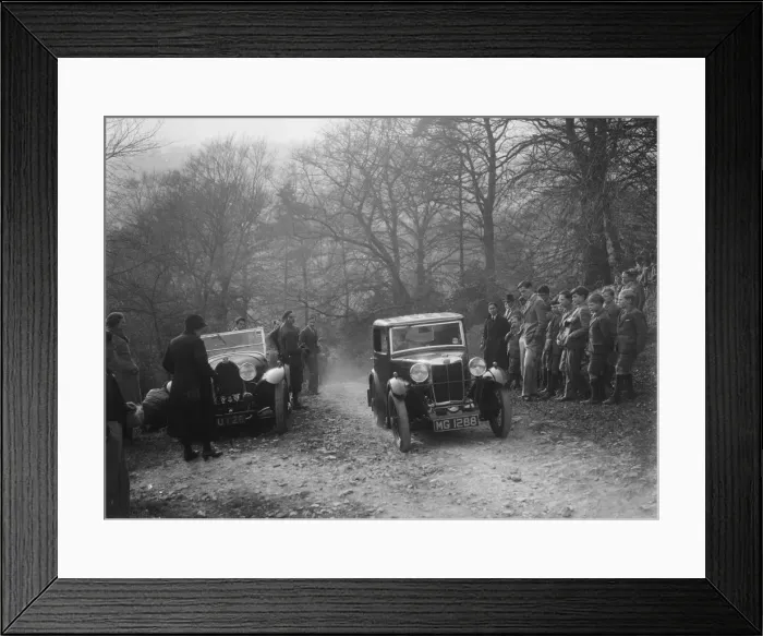 Framed Print : MG M type Sportsmans coupe, Bugatti Owners Club Trial, Nailsworth Ladder, Gloucestershire, 1932 Framed Print : MG M type Sportsmans coupe, Bugatti Owners Club Trial, Nailsworth Ladder, Gloucestershire, 1932