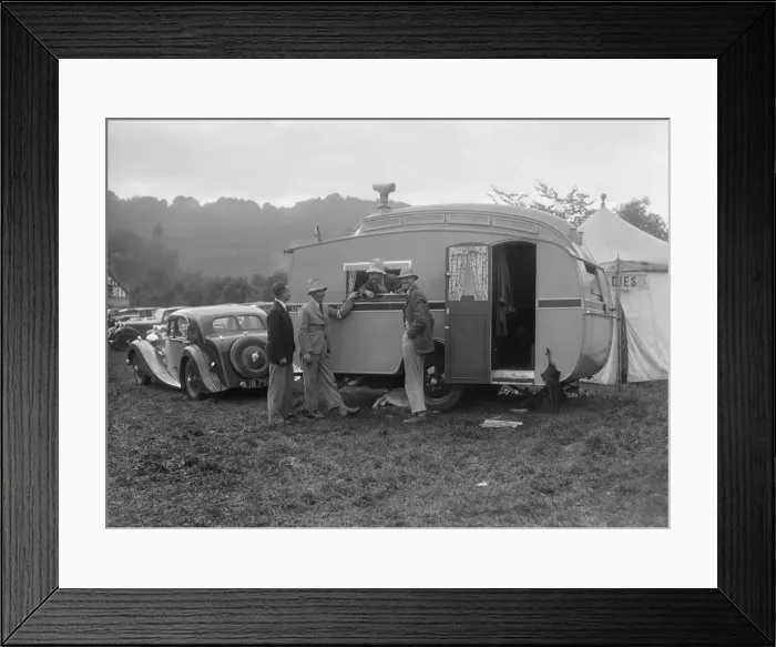 Framed Print : MG SA at Shelsley Walsh, Worcestershire, during the Blackpool Rally, 1937. Artist: Bill Brunell Framed Print : MG SA at Shelsley Walsh, Worcestershire, during the Blackpool Rally, 1937. Artist: Bill Brunell