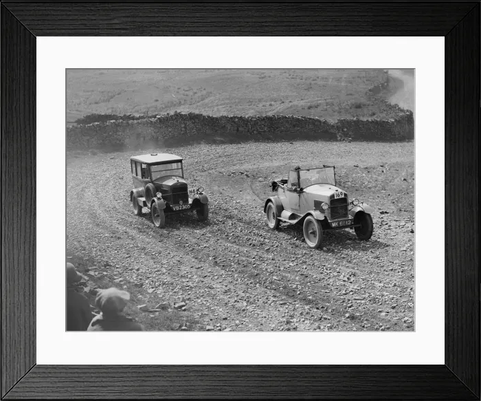 Framed Print : Trojan saloon and tourer competing in the MCC Edinburgh Trial, 1929. Artist: Bill Brunell Framed Print : Trojan saloon and tourer competing in the MCC Edinburgh Trial, 1929. Artist: Bill Brunell
