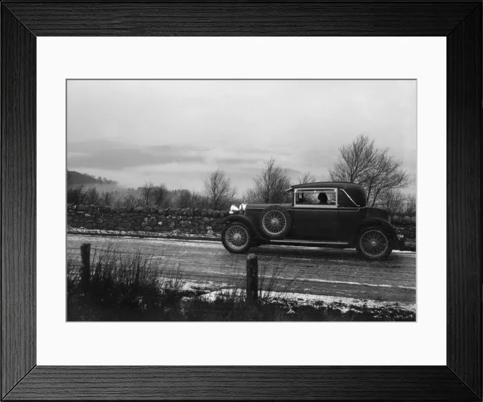 Framed Print : Talbot 14 / 45 of Kitty Brunell competing in the Monte Carlo Rally, 1929. Artist: Bill Brunell Framed Print : Talbot 14 / 45 of Kitty Brunell competing in the Monte Carlo Rally, 1929. Artist: Bill Brunell