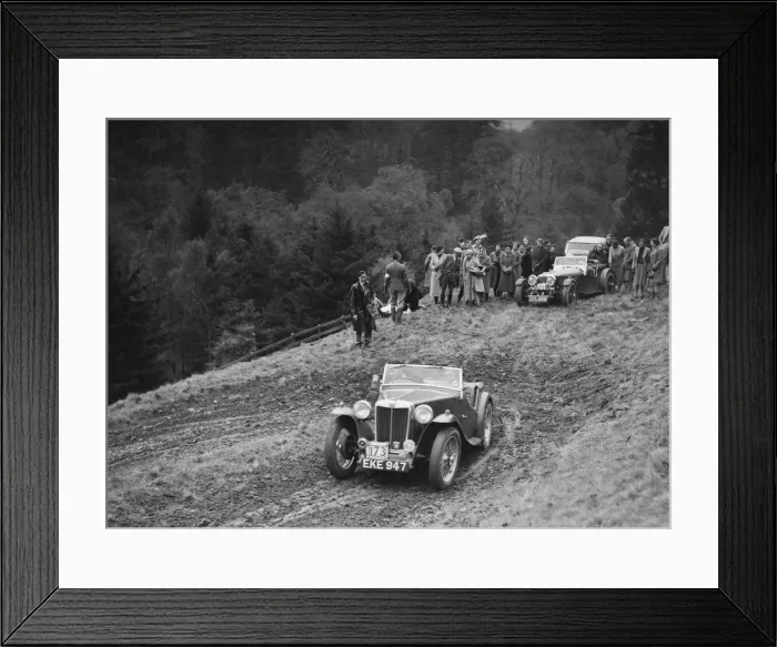 Framed Print : MG TA of RE Rushbrook competing in the MCC Edinburgh Trial, Roxburghshire, Scotland, 1938 Framed Print : MG TA of RE Rushbrook competing in the MCC Edinburgh Trial, Roxburghshire, Scotland, 1938