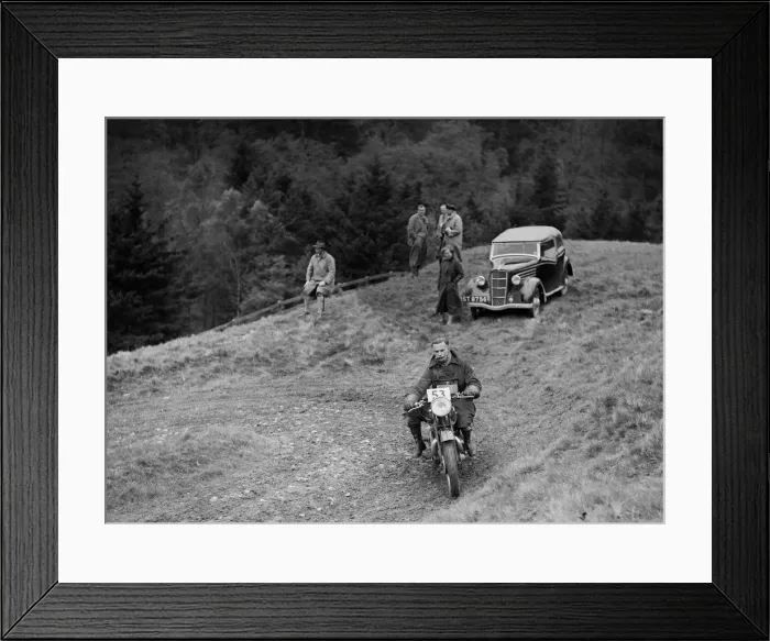 Framed Print : 500 cc Ariel of GR Walling competing in the MCC Edinburgh Trial, Roxburghshire, Scotland, 1938 Framed Print : 500 cc Ariel of GR Walling competing in the MCC Edinburgh Trial, Roxburghshire, Scotland, 1938