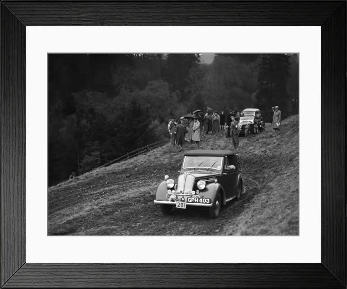 Framed Print : Standard of ADC Gordon competing in the MCC Edinburgh Trial, Roxburghshire, Scotland, 1938