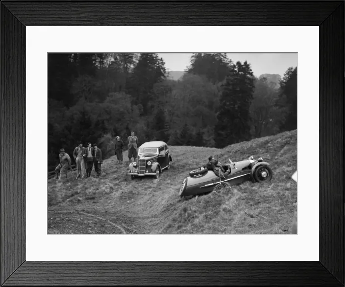 Framed Print : Morgan 3-wheeler of HEG Cox competing in the MCC Edinburgh Trial, Roxburghshire, Scotland, 1938 Framed Print : Morgan 3-wheeler of HEG Cox competing in the MCC Edinburgh Trial, Roxburghshire, Scotland, 1938
