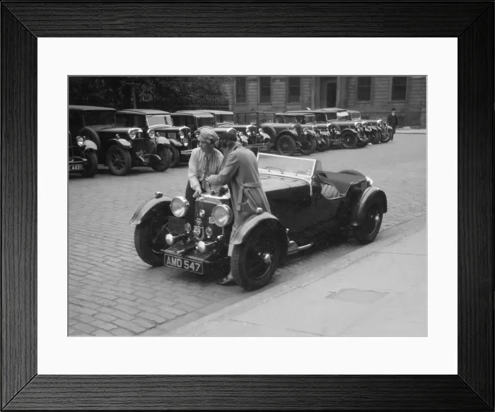 Framed Print : Aston Martin of Kitty Brunell at the RSAC Scottish Rally, 1933. Artist: Bill Brunell Framed Print : Aston Martin of Kitty Brunell at the RSAC Scottish Rally, 1933. Artist: Bill Brunell