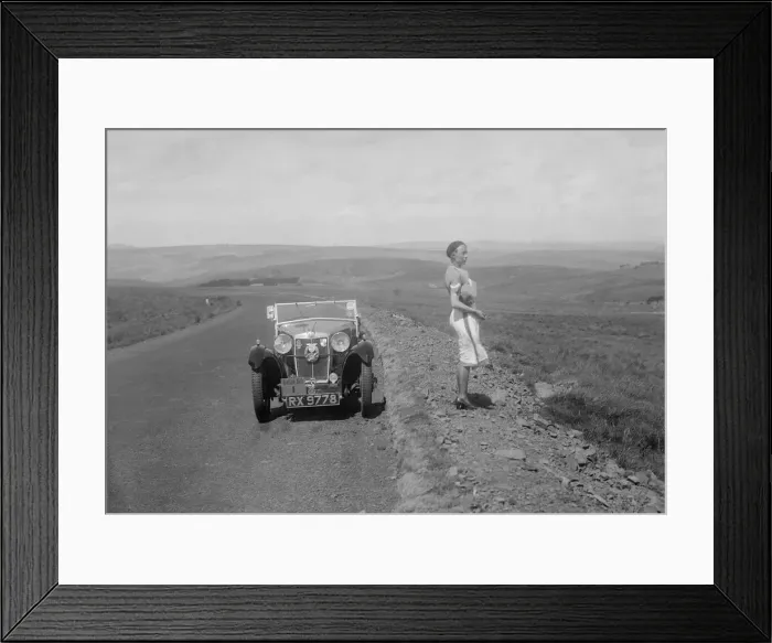 Framed Print : Kitty Brunell and her MG Magna at the RSAC Scottish Rally, 1932. Artist: Bill Brunell Framed Print : Kitty Brunell and her MG Magna at the RSAC Scottish Rally, 1932. Artist: Bill Brunell