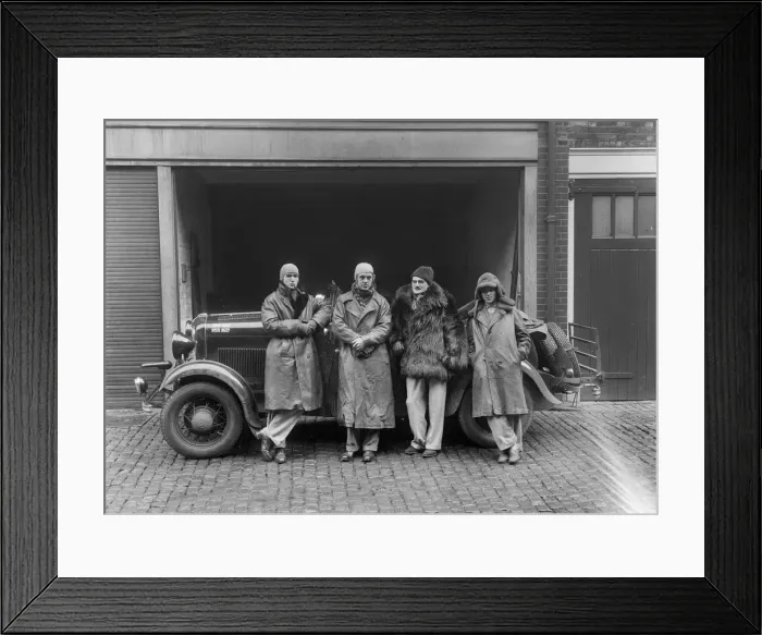 Framed Print : Ford V8 Greyhound open tourer of JA Driskell, Monte Carlo Rally, 1934. Artist: Bill Brunell Framed Print : Ford V8 Greyhound open tourer of JA Driskell, Monte Carlo Rally, 1934. Artist: Bill Brunell