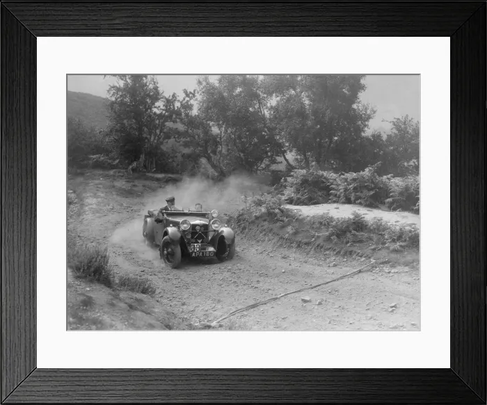 Framed Print : Riley tourer competing in the Barnstaple Trial, c1935. Artist: Bill Brunell