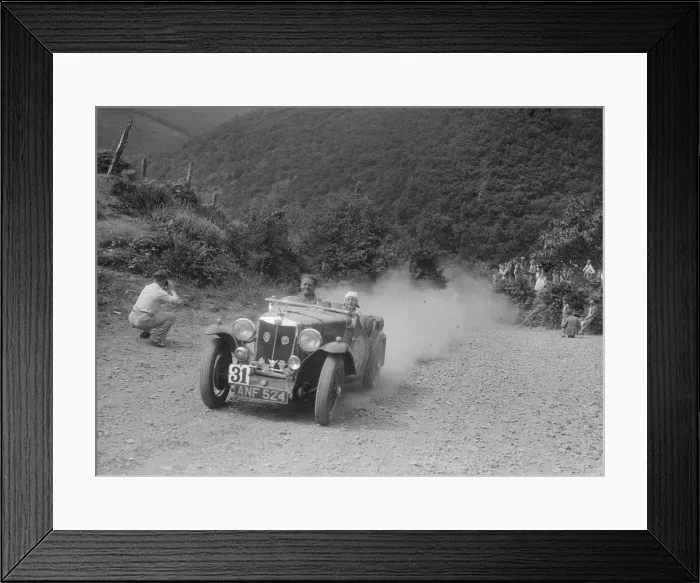 Framed Print : MG Magnette competing in the Barnstaple Trial, c1935. Artist: Bill Brunell Framed Print : MG Magnette competing in the Barnstaple Trial, c1935. Artist: Bill Brunell