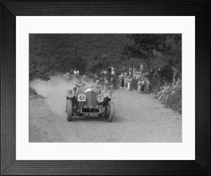 Framed Print : Bentley competing in the Barnstaple Trial, c1935. Artist: Bill Brunell