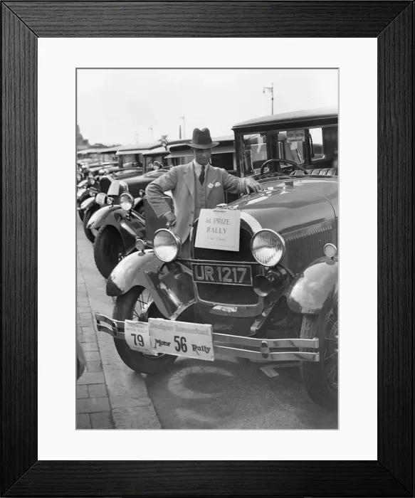 Framed Print : Ford Model A of JW Whalley at the Southport Rally, 1928. Artist: Bill Brunell Framed Print : Ford Model A of JW Whalley at the Southport Rally, 1928. Artist: Bill Brunell