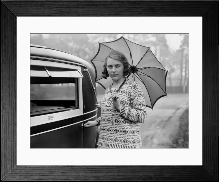 Framed Print : Kitty Brunell, winner of Class 2 at the 1933 RAC Rally. Artist: Bill Brunell Framed Print : Kitty Brunell, winner of Class 2 at the 1933 RAC Rally. Artist: Bill Brunell