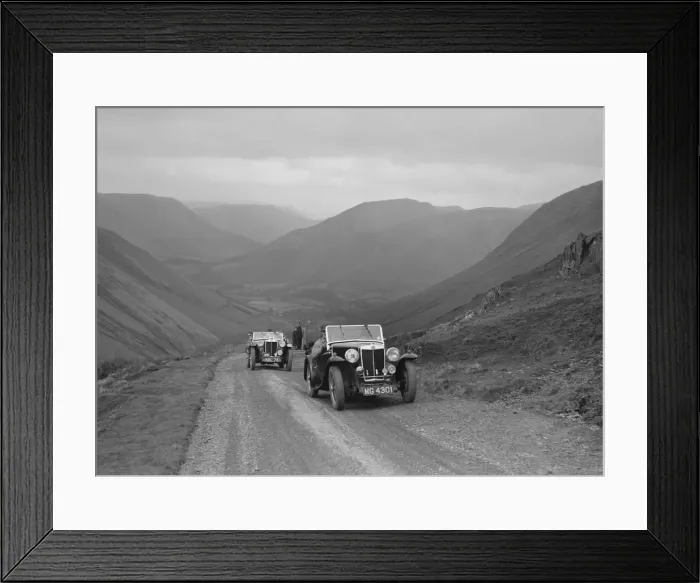 Framed Print : MG Magnette of WS Whittard and MG TA of Maurice Toulmin, MG Car Club Abingdon Trial / Rally, 1939 Framed Print : MG Magnette of WS Whittard and MG TA of Maurice Toulmin, MG Car Club Abingdon Trial / Rally, 1939